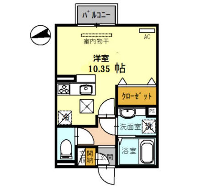 滋賀県東近江市八日市松尾町(アパート)の賃貸物件の間取り