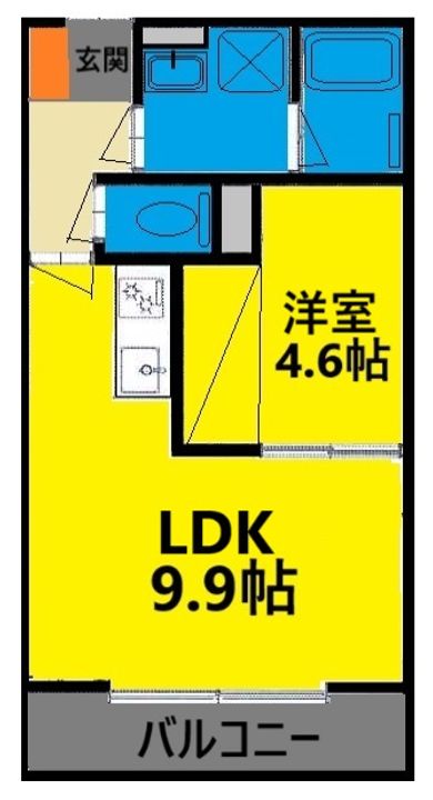 千葉県四街道市もねの里5(アパート)の賃貸物件の間取り