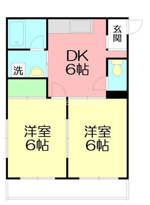神奈川県平塚市八重咲町(マンション)の賃貸物件の間取り