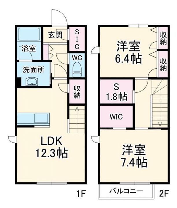 神奈川県茅ヶ崎市常盤町(一戸建)の賃貸物件の間取り