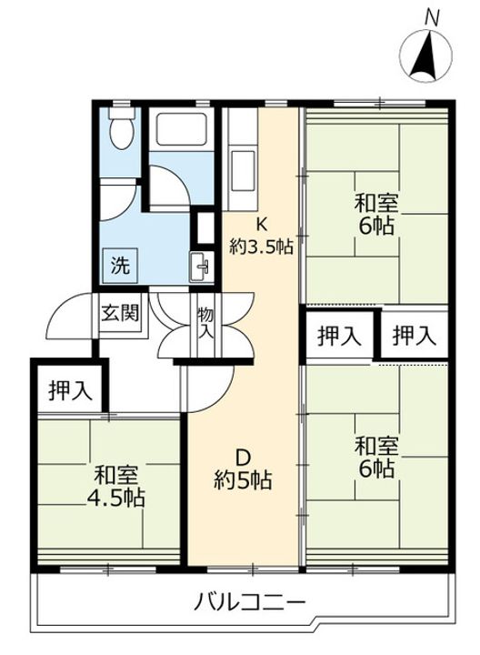 UR岩成台西の間取り