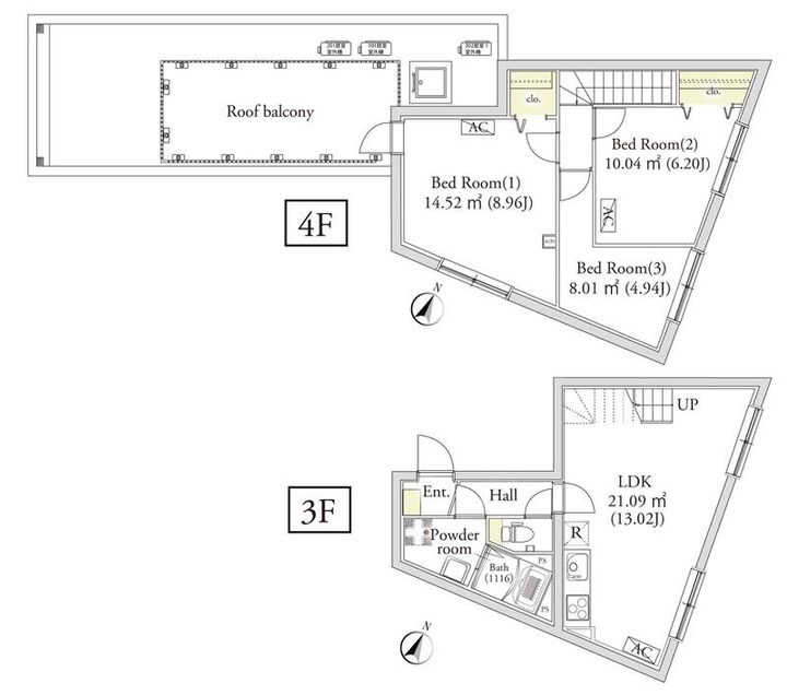 東京都目黒区緑が丘1(マンション)の賃貸物件の間取り