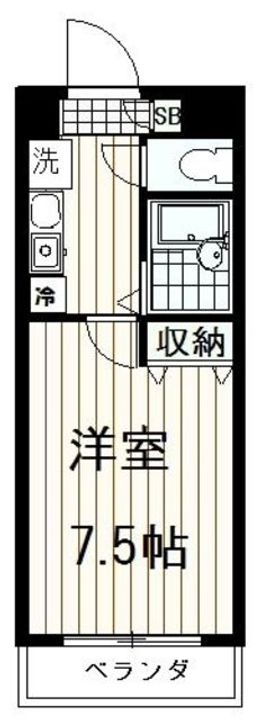 東京都八王子市東中野(マンション)の賃貸物件の間取り