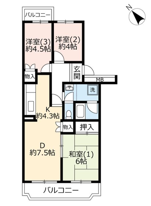 UR大津ヶ丘第二の間取り