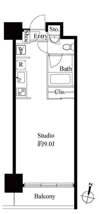 東京都千代田区岩本町3(マンション)の賃貸物件の間取り