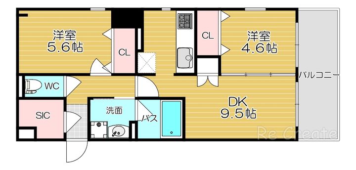 大阪府大阪市天王寺区細工谷1(マンション)の賃貸物件の間取り