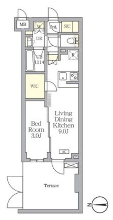 アジールコート都立大学の間取り