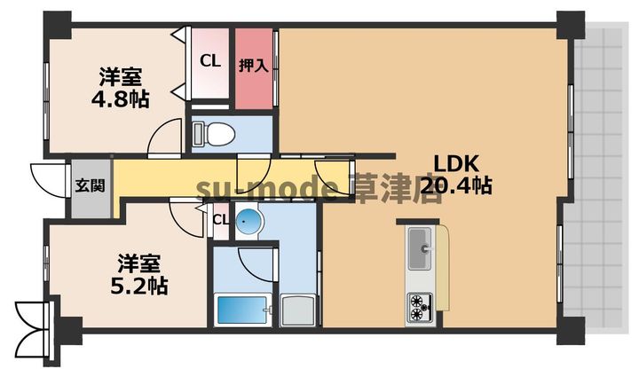 メゾンドール瀬田公園都市1番館の間取り