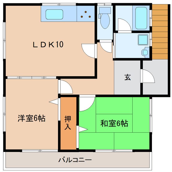 茨城県水戸市酒門町(一戸建)の賃貸物件の間取り