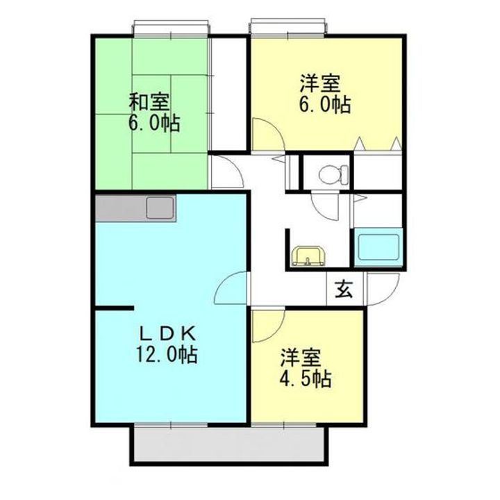 サンビレッジ西大寺 Aの間取り