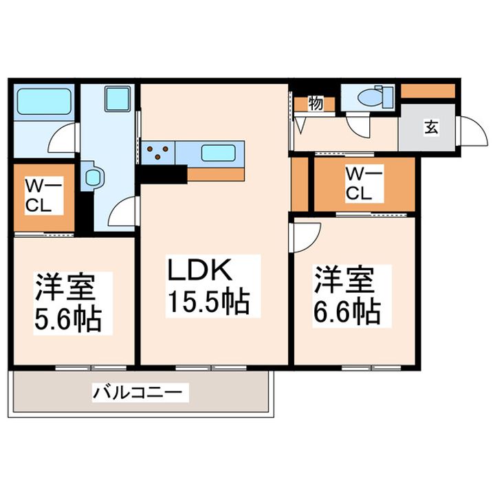 シャーメゾン江津湖の間取り