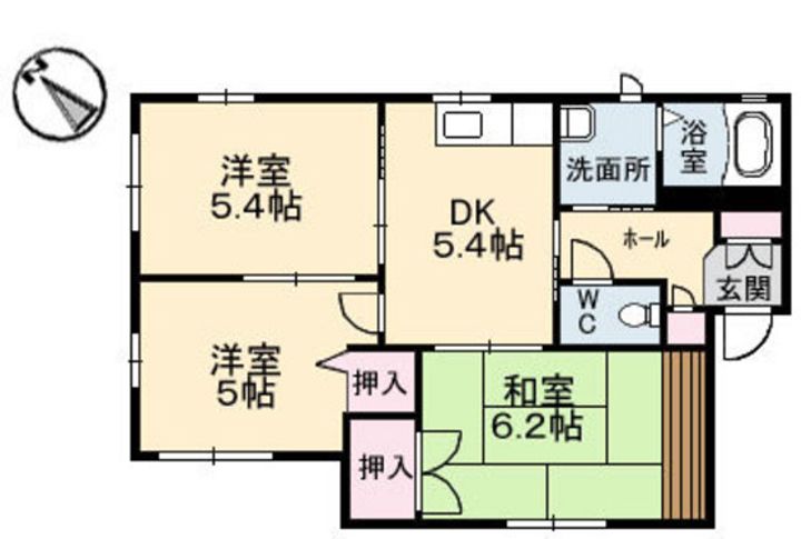クローンベルク旭A棟の間取り