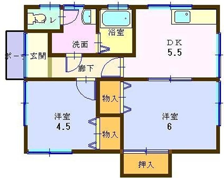 岡山県岡山市北区一宮(一戸建)の賃貸物件の間取り