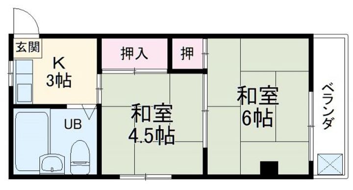 野元ハイツの間取り