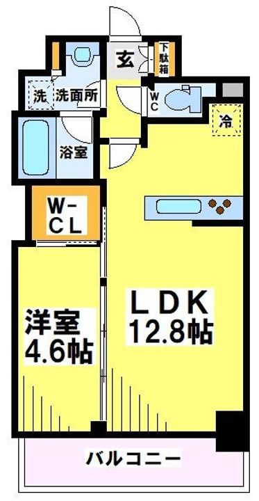 東京都杉並区下高井戸4の賃貸マンションの間取り