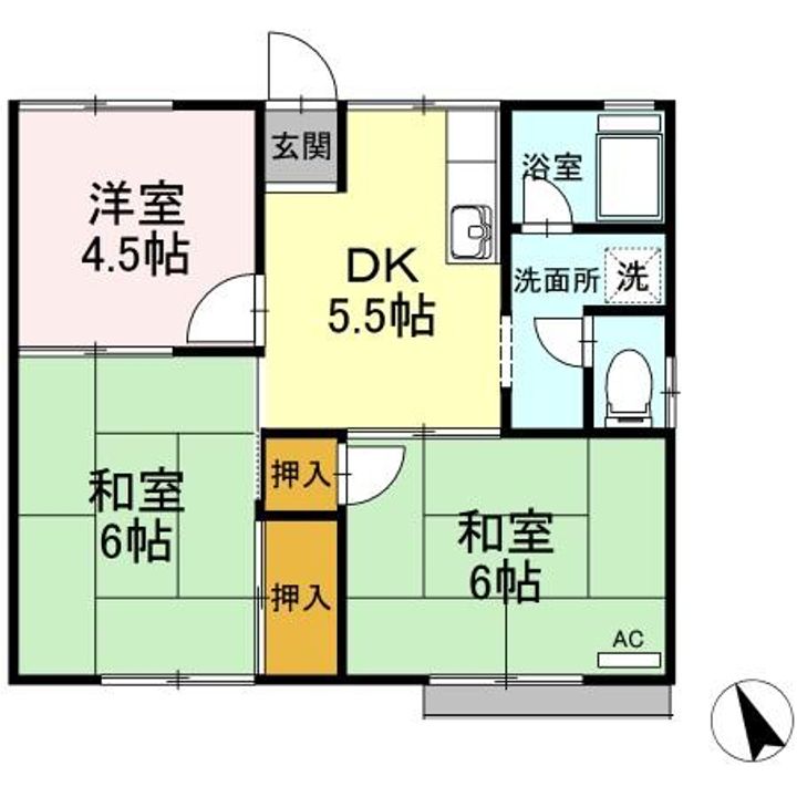 神奈川県藤沢市遠藤(アパート)の賃貸物件の間取り