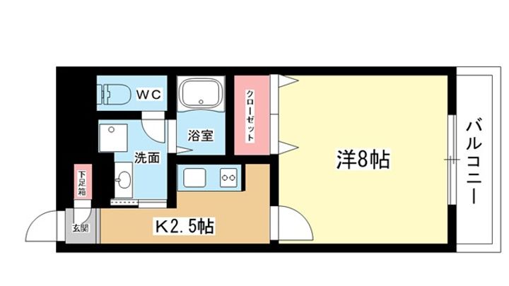 大阪府豊中市少路1(マンション)の賃貸物件の間取り