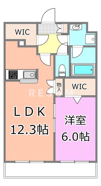 千葉県千葉市中央区汐見丘町(マンション)の賃貸物件の間取り