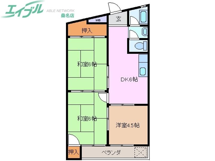 第一富士コーポの間取り