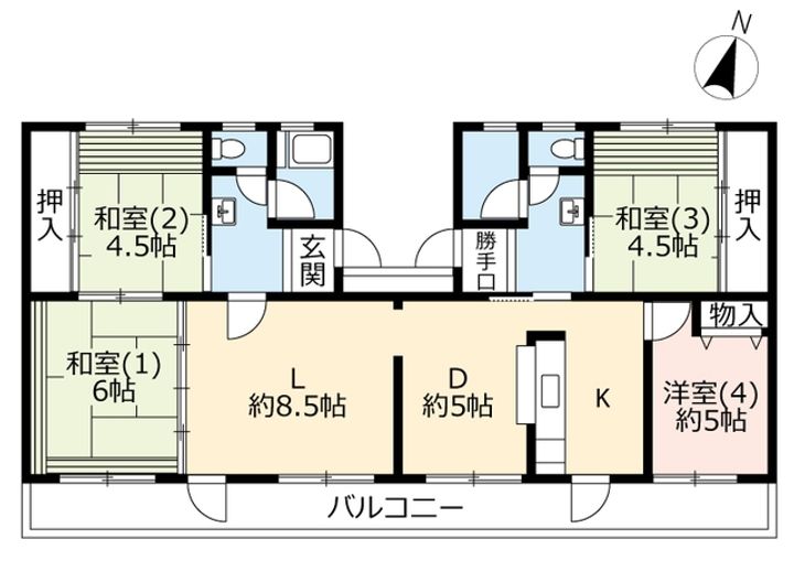 UR戸頭の間取り