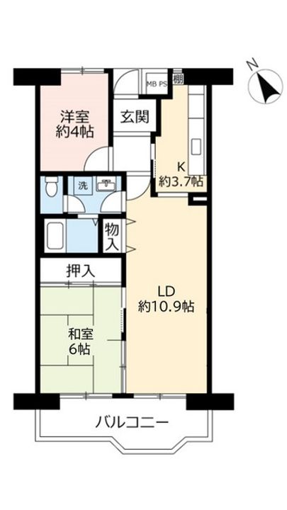URサンラフレ朝潮橋の間取り