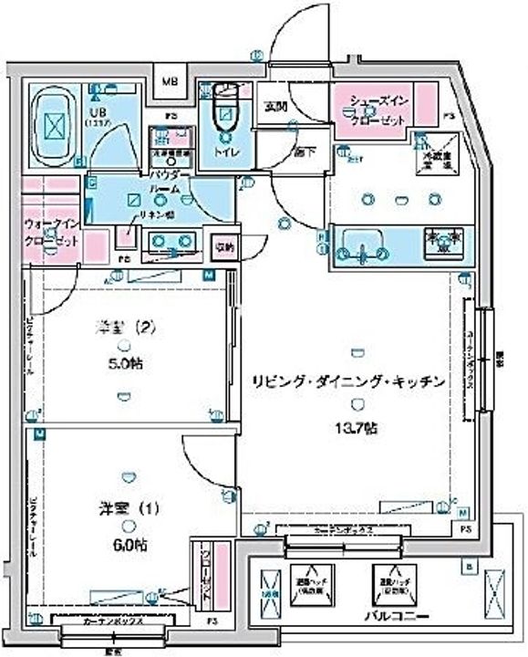 GENOVIA板橋東山町skygardenの間取り