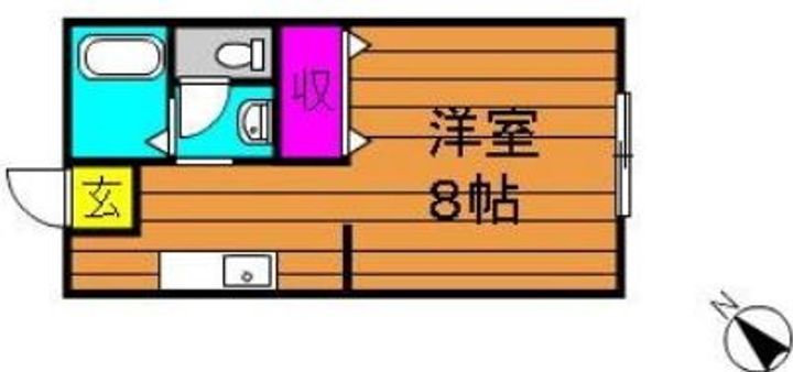 岡山県倉敷市福田町古新田(アパート)の賃貸物件の間取り