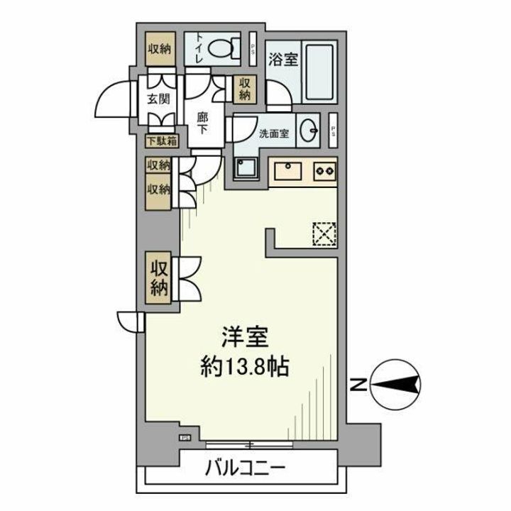 東京都杉並区西荻北3の賃貸マンションの間取り