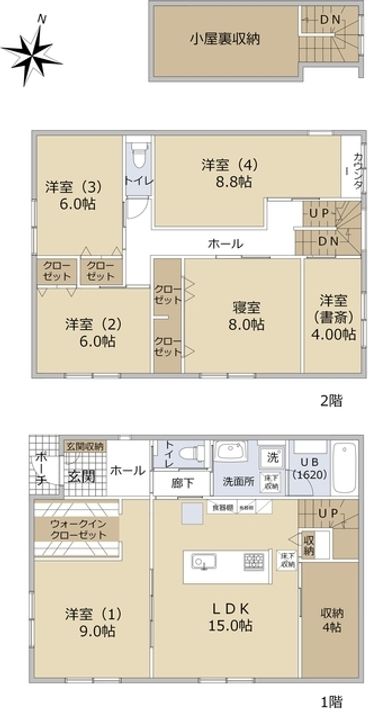 千葉県松戸市日暮4(一戸建)の賃貸物件の間取り