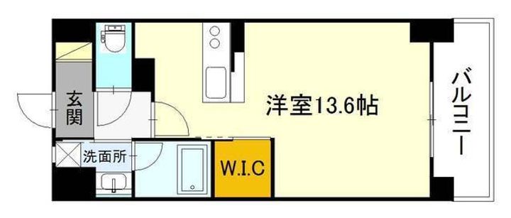 ウイングコート大州通りの間取り