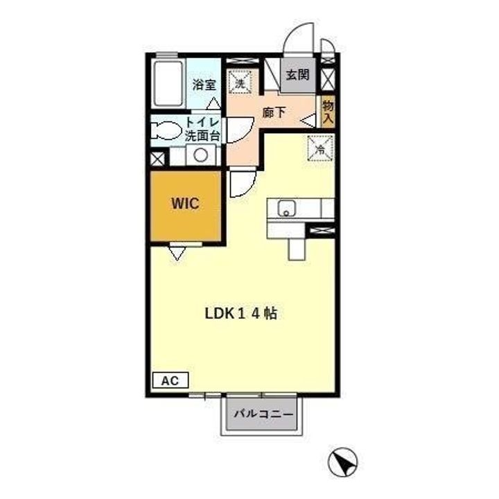 東京都八王子市西寺方町(アパート)の賃貸物件の間取り