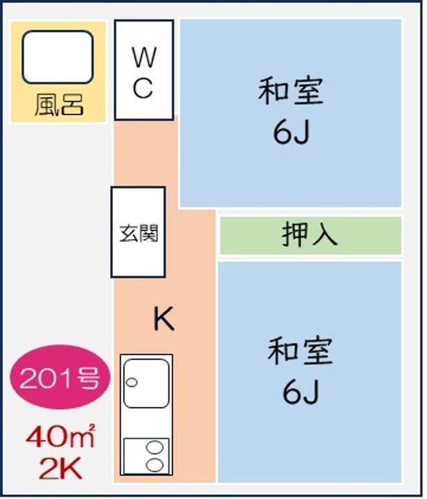サンハイツ(城北町)の間取り