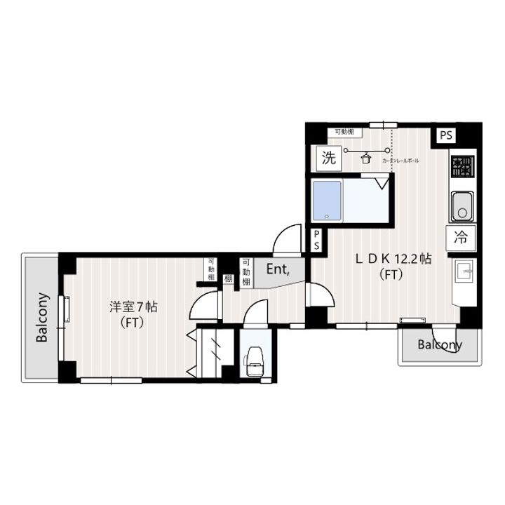 ベルメゾン国沢の間取り