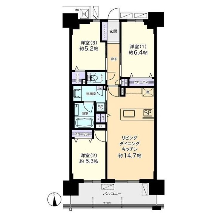 プレミア高岡駅前レジデンスの間取り