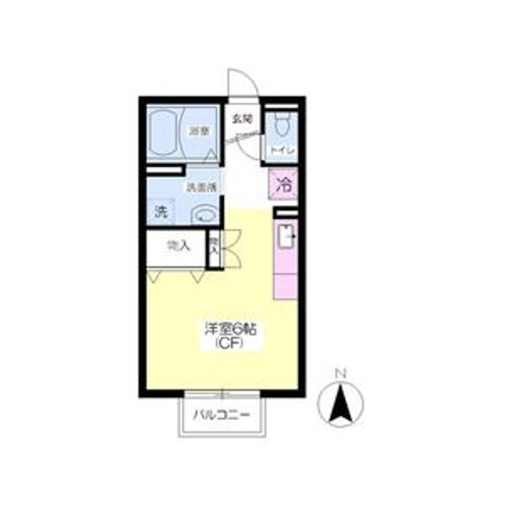 福島県福島市南中央4(アパート)の賃貸物件の間取り