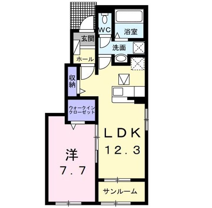 K’sヴィレッジ平井 Aの間取り