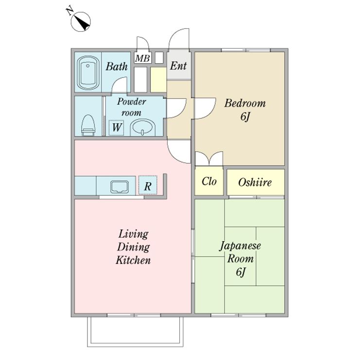 メイプルガーデン弐番館の間取り