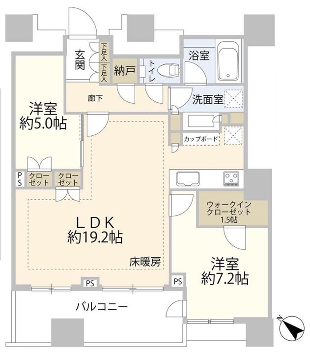 勝どきザ・タワーの間取り