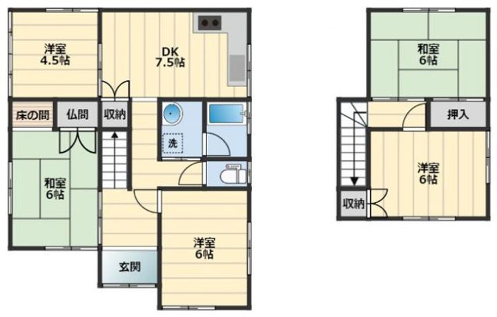 奈良県吉野郡大淀町大字下渕(一戸建)の賃貸物件の間取り