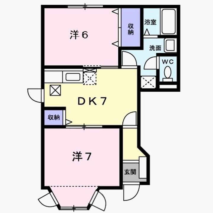 クレストール花水木Bの間取り