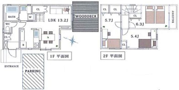 東京都世田谷区上用賀4(一戸建)の賃貸物件の間取り