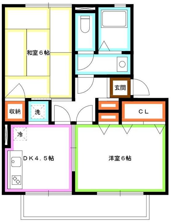 東京都調布市深大寺東町2(アパート)の賃貸物件の間取り