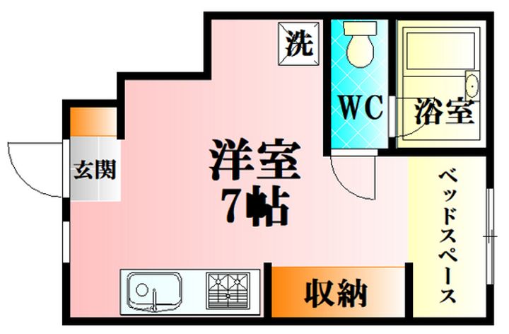 広島県広島市安佐北区口田1(アパート)の賃貸物件の間取り
