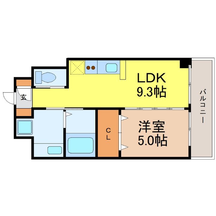 愛知県名古屋市中区栄5(マンション)の賃貸物件の間取り