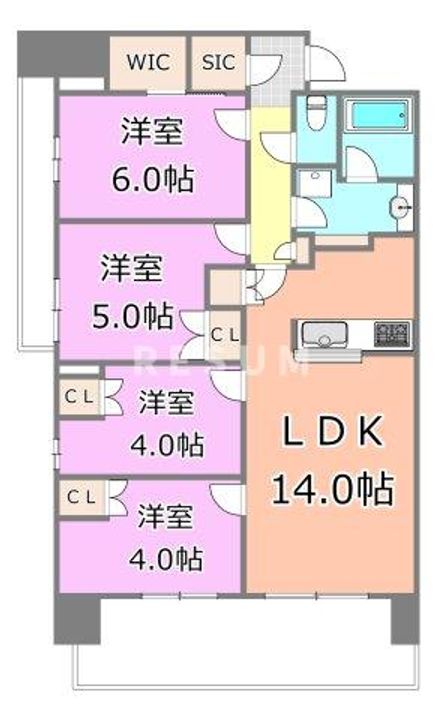 千葉県千葉市中央区本千葉町(マンション)の賃貸物件の間取り