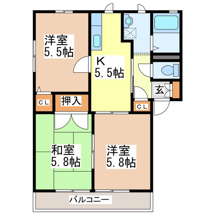 グランドールAの間取り