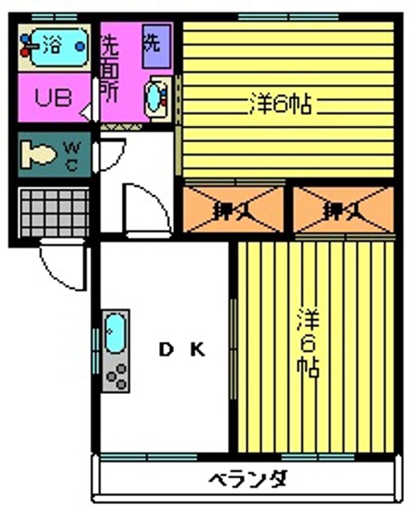 さくらハイツAの間取り
