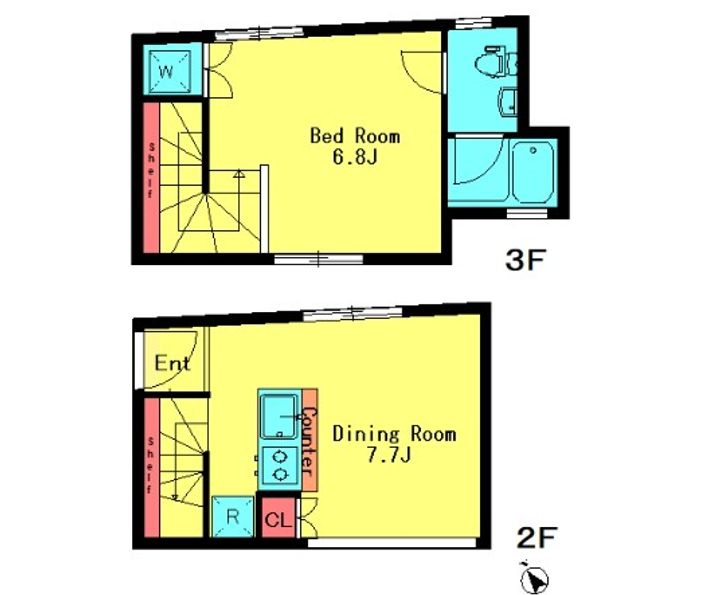 東京都渋谷区笹塚3(マンション)の賃貸物件の間取り