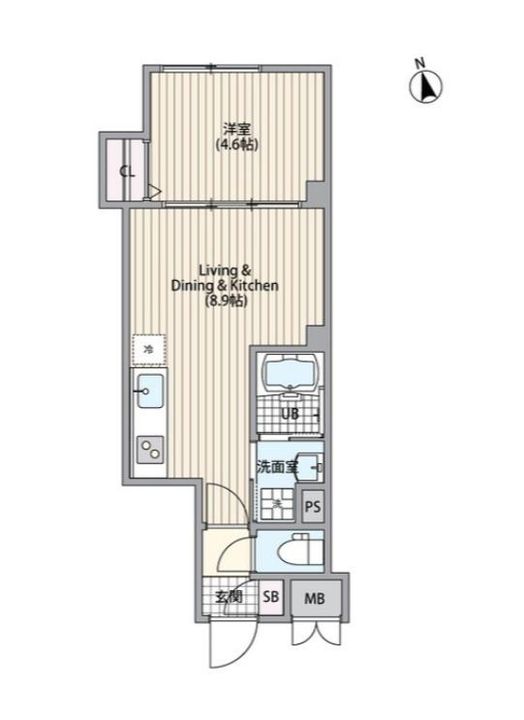東京都渋谷区恵比寿2(マンション)の賃貸物件の間取り