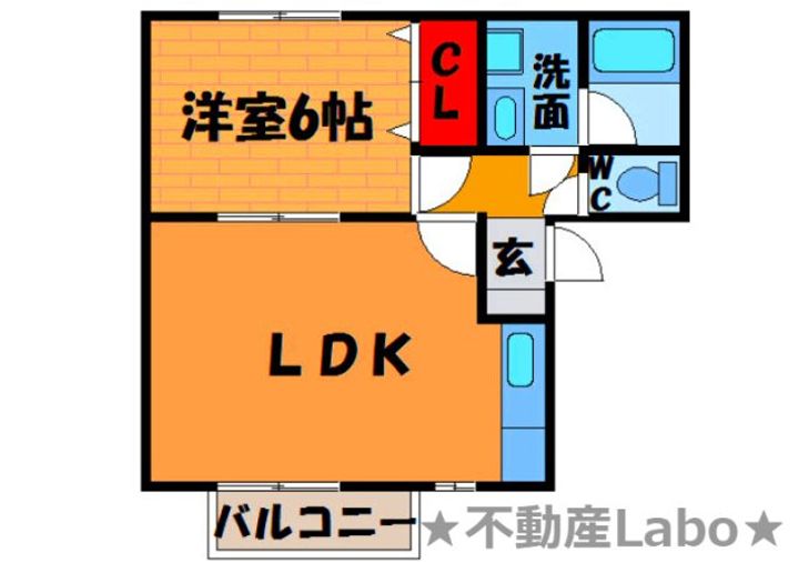 徳島県板野郡北島町鯛浜字原(アパート)の賃貸物件の間取り